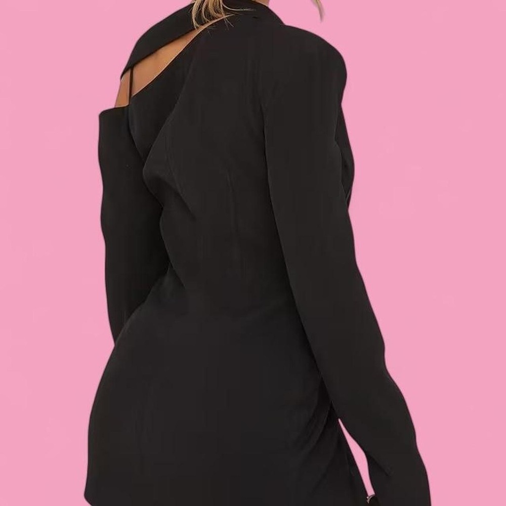 EGO Black Asymmetrical Dress - Picture 3 of 6